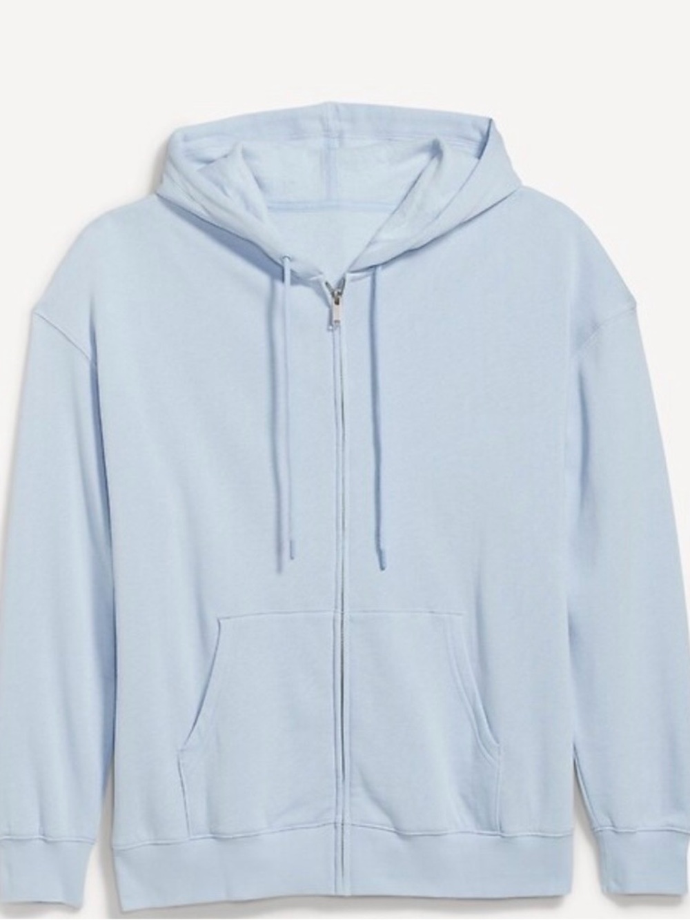 Light Blue Women's Oversized  Zip-Up Hoodie
